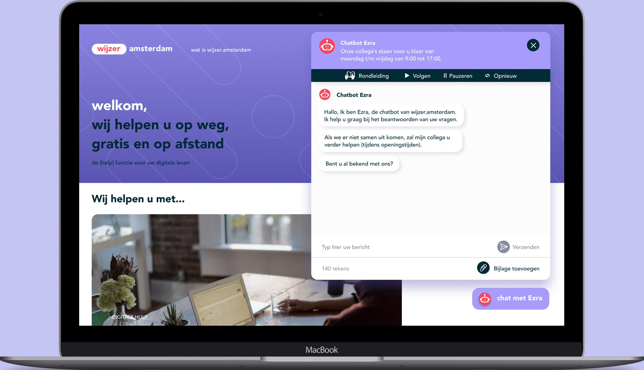 voorstellen chatbot ezra